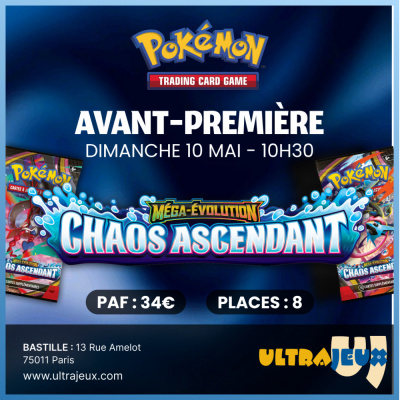 Ev�nements Pok�mon Avant Premi�re Pok�mon M�ga �volution - Chaos Ascendant - Dimanche 10 Mai 10h30 - Bastille