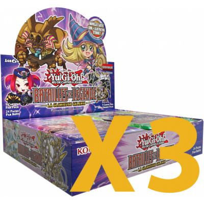 Boite de Boosters Fran�ais Yu-Gi-Oh! Display de 24 boosters - Batailles de L�gende : La Glorieuse Galerie - Lot de 3