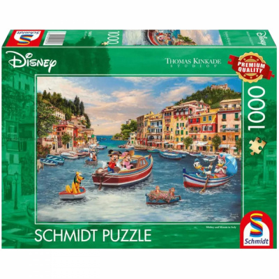  R�flexion Puzzle Disney - Mickey et Minnie en Italie - 1000 pi�ces