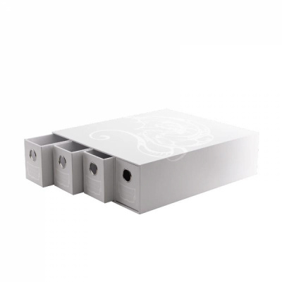 Boite de Rangement  Dragon Shield Storage - Card Drawers - Fortress - 4-Card Drawers Horizontal - White