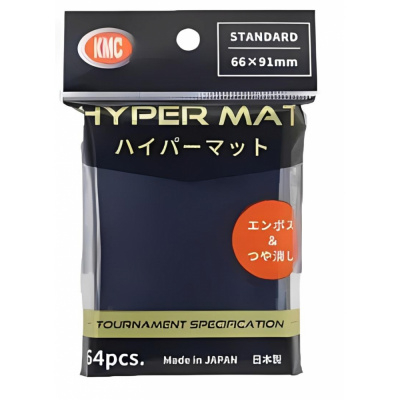 Prot�ges Cartes Standard  KMC - Black Hyper Mat (Noir & Matte par 64)