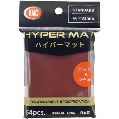Prot�ges Cartes Standard  KMC - Red Hyper Mat (Rouge & Matte par 64)