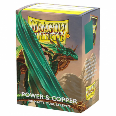 Prot�ges Cartes Standard  Dual Matte - Power & Copper Dragonshield (par 100)