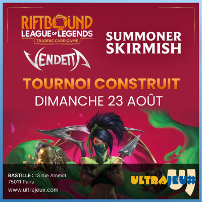 Ev�nements Riftbound Summoner Skirmish Vendetta I - Dimanche 23 Ao�t 2026 � 10h30 - Bastille