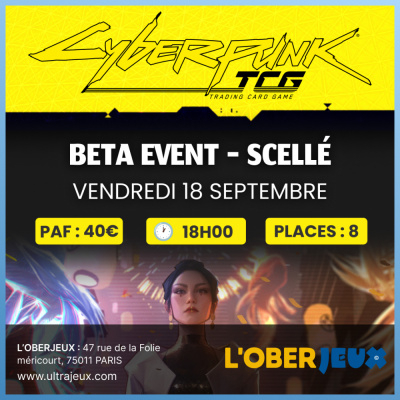 Ev�nements Cyberpunk TCG Beta Event - Welcome to City Night - Vendredi 18 Septembre - 18h00 - Oberkampf