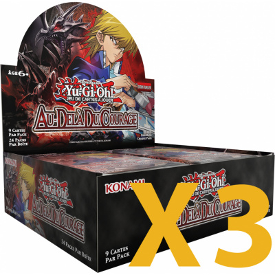 Boite de Boosters Fran�ais Yu-Gi-Oh! Display de 24 Boosters - Au-Del� Du Courage - Lot de 3
