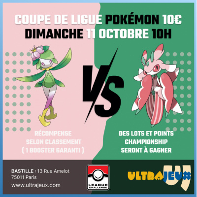 Ev�nements Pok�mon Coupe de Ligue Pok�mon - Dimanche 11 Octobre � 10h30 - Bastille