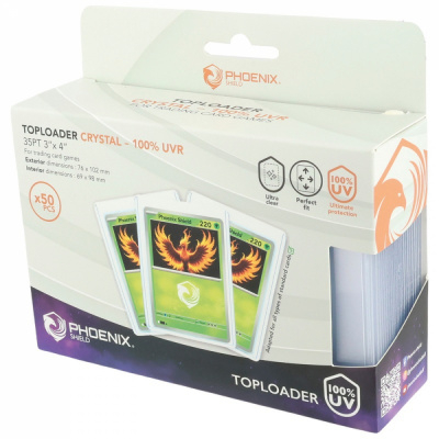 Prot�ges Cartes Standard  Toploader Crystal 3x4" Transparent UV r�sistant par 50