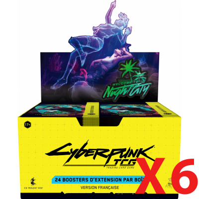 Boite de Boosters Fran�ais Cyberpunk TCG Display de 24 Boosters - Welcome to Night City - Case de 6 Displays
