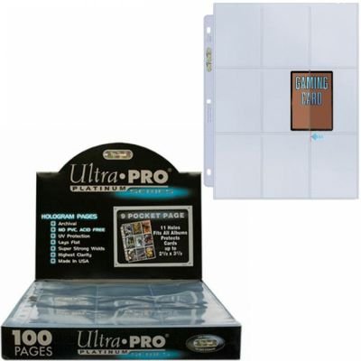 Classeurs et/ou Feuilles  Lot de 100 feuilles - 9 Cases - Chargement Latral