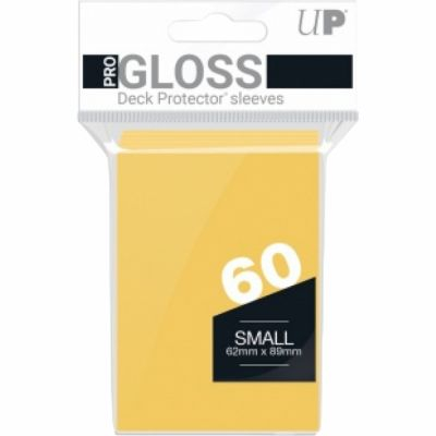 Protges Cartes Format JAP  Sleeves Ultra-pro Mini Par 60 Jaune (Yellow) - GLOSS