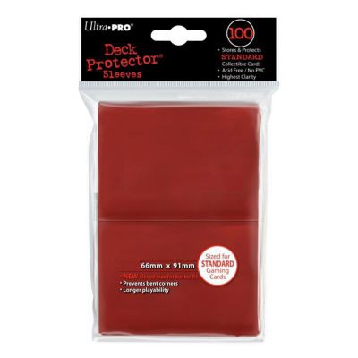 Protèges Cartes Standard  Sleeves Ultra-pro Standard Par 100 Rouge