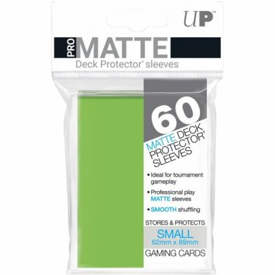 Protèges Cartes Format JAP  Sleeves Ultra-pro Mini Par 60 Vert Citron (Lime Green) Matte