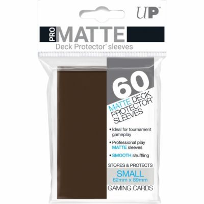 Protges Cartes Format JAP  Sleeves Ultra-pro Mini Par 60 Marron (Brown) Matte