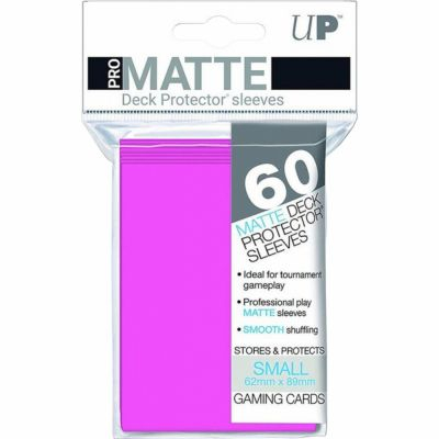 Protèges Cartes Format JAP  Sleeves Ultra-pro Mini Par 60 Rose Pétant (Bright Pink) Matte