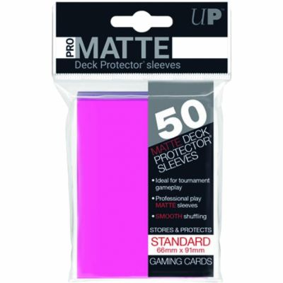 Protèges Cartes Standard  Sleeves Ultra-pro Standard Par 50 Rose Pétant (Bright Pink) Matte