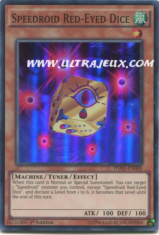Speedroid Redeyed Dice (HSRDEN008) [Carte YuGiOh! Cartes à l'Unité