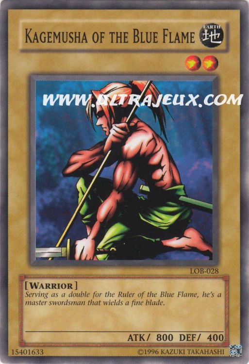 Kagemusha Of The Blue Flame Lob 028 Carte Yu Gi Oh Cartes A L Unite Anglais Ultrajeux Kagemusha Of The Blue Flame Lob 028 Carte Yu Gi Oh Cartes A L Unite Anglais Ultrajeux