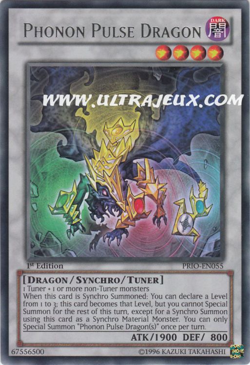 YU-GI-OH! - Phonon Pulse Dragon (PRIO-EN055) - Origen Primal - 1ª Edición - Raro