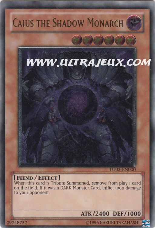 Yu-Gi-Oh! Caius The Shadow Monarch - Ultimate Rare Promo Card (TU03-EN000) - View #4