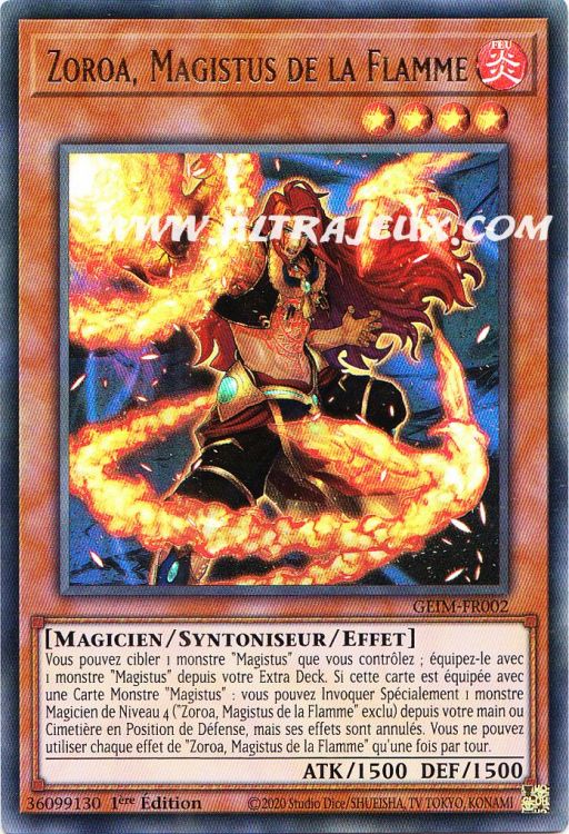 Zoroa Magistus De La Flamme GEIM FR002 Carte Yu Gi Oh Impact De